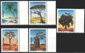 Somalia. 1994. 532-36. Trees, birds. MNH.