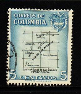 Columbia - #649 Map  - Used
