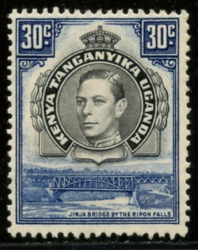 KUT Sc#76b (SG#141) 1938 KGVI 30c Perf Variety Mint Hinged