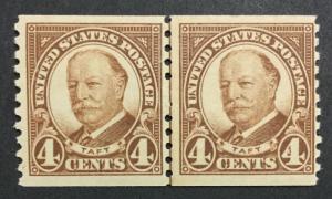 MOMEN: US #687 LINE PAIR MINT OG NH #24419