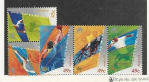 Australia Scott 1847-1851 MNH, 2000 issue, Paralympics Sydney 2000, set of 5