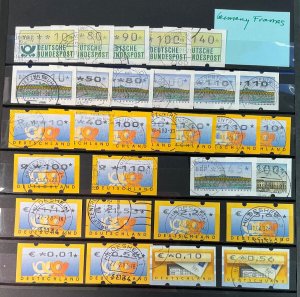GERMANY USED framas - Computer vended postage,  various rates