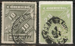 Brazil Scott P10-11 used 1889 Newspaper stamps