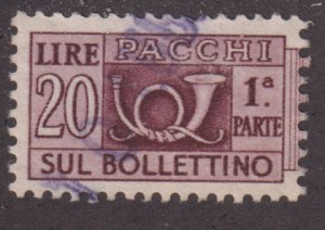 Italy Q69 Parcel Post Stamps - left side 1946