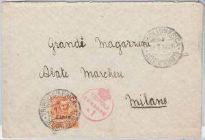 53743 - ITALY COLONIES: LIBIA - ENVELOPE from TRIPOLI - CENSOR No. 1 1917-