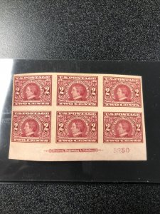 US Scott 371 Plate Block XF Lightly Hinged 