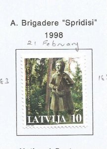 LATVIA - 1998 - A. Brigadere Spridisi - Perf Single Stamp -Mint Lightly Hinged