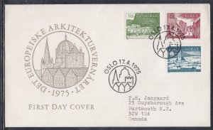 Norway Scott 651-3 FDC - European Architectural Year