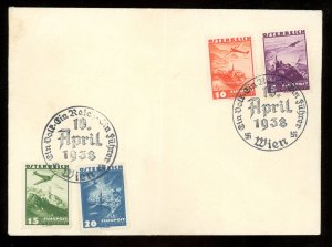 1938 Austria Scott #C32-35 Anschluss Cover