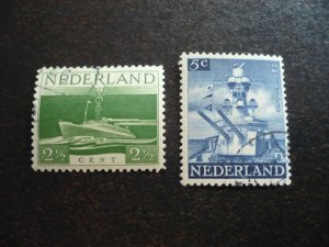 Stamps - Netherlands - Scott# 263, 265 - Used Part Set of 2 Stamps