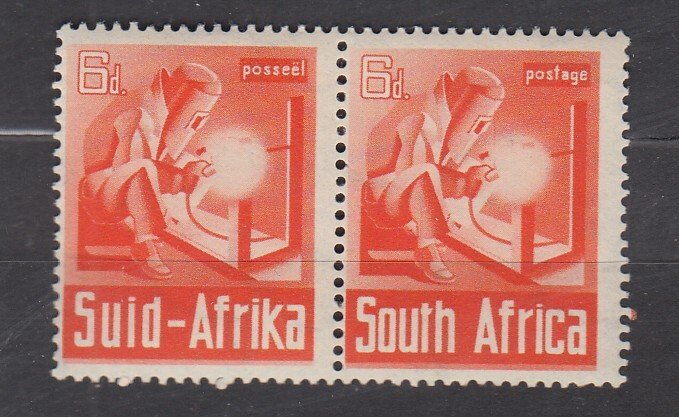 J40125 JL stamps 1941-3 south africa pair mh #87 welding