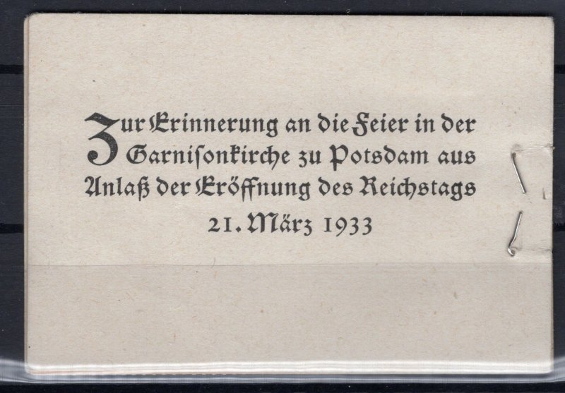 German Empire: 1933 Booklet Fridericus