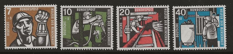 Germany B 356-59  1957  set  4  vf  mint  hinged