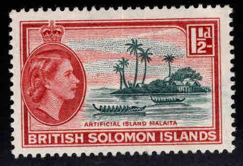 British Solomon Islands Scott 91 MH* wmk 4 QE2