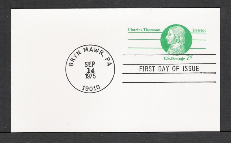 US #UX68 Thomson Postal Card FDC