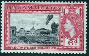 Jamaica #158 Abolition of Slavery,1955. MNH