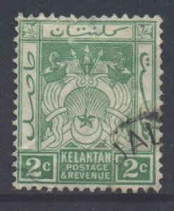 Malaya Kelantan Scott 17 - SG16a, 1921 Script CA 2c used