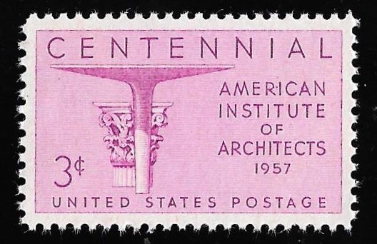 1089 3 cents Architects Institute Centennial mint OG NH EGRADED SUPERB 98 XXF