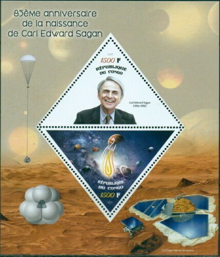 2019 Carl Sagan 85th birth anniversary MS 2 values space mars