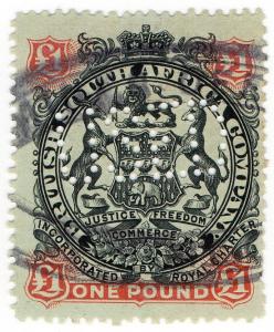 (I.B) Rhodesia/BSAC Revenue : Duty Stamp £1