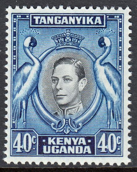 Kenya Uganda Tanganyika KGVI 40c Black Blue SG143 Mint