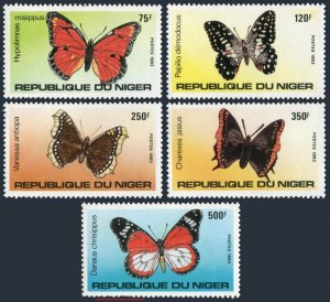 Niger 643-647, MNH. Michel 867-871. Local Butterflies, 1983.