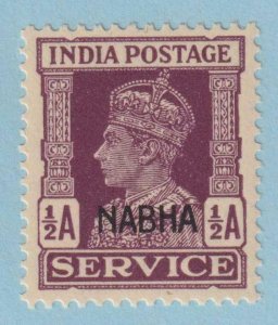 INDIA - NABHA STATE O42 OFFICIAL  MINT NEVER HINGED OG ** EXTRA FINE! - GRP