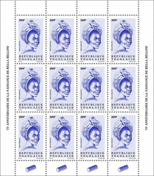 Togo Definitives Stamps 2020 MNH Bella Bellow Singers Music Reissue 200F 12v M/S