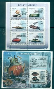 Comoros  Sc# 997-8. 2008 Submarines. MNH. $29.50.