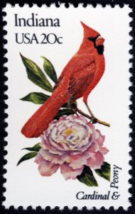 U.S. #1966A 20c MNH (State Birds & Flowers - Indiana)