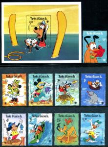 Turks & Caicos 399-408 IYC-1979. Walt Disney characters x14660