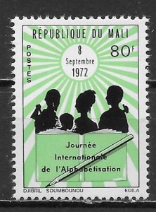 Mali 181 1972 World Literacy Day single MNH