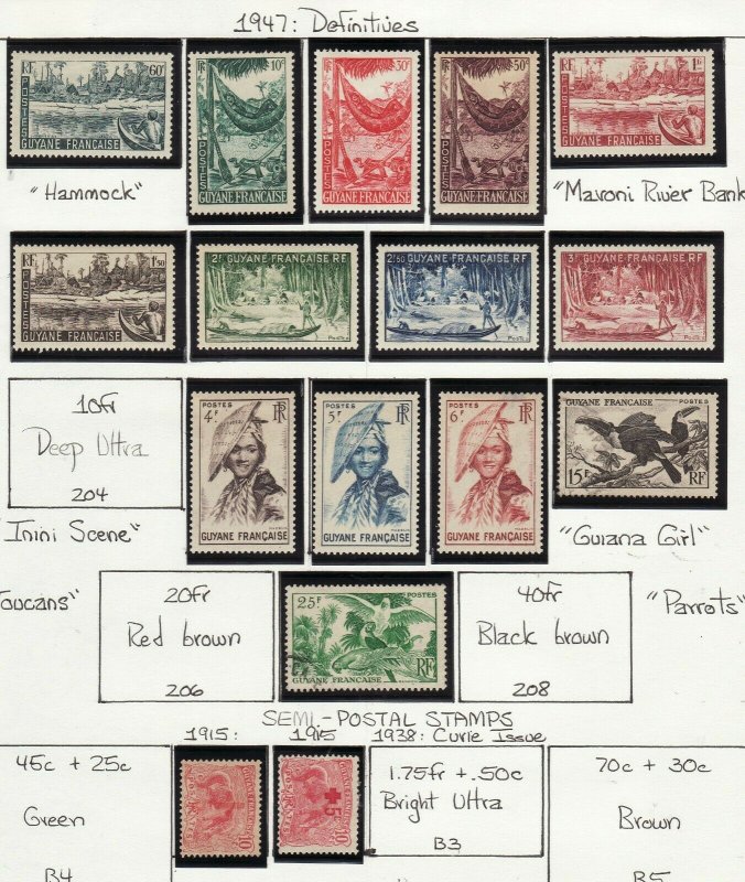 French Colonies Guyana / Guinea mint & used collection