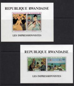 Rwanda Scott 986a-89a MNH!  Souvenir Sheets!