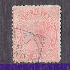 Queensland #66a 1p  Queen Victoria (U) CV $1.10