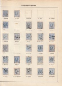 Netherlands a collection of numeral cancels on Willem III 5c