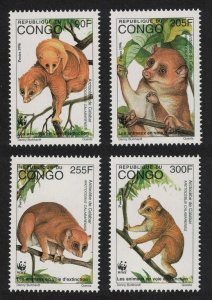 Congo WWF Golden Potto 4v 1997 MNH SC#1134 a-d MI#1504-1507