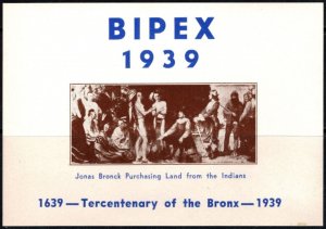 1939 US Poster Stamp BIPEX 1939 Bronx Interboro Philatelic Exhibition MNH