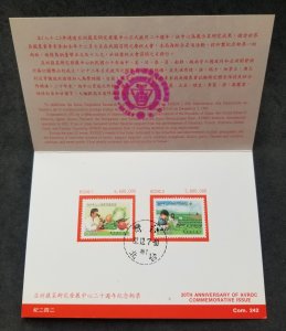 Taiwan 20 Years Of Service To Agriculture 1993 Vegetables Food Fruit (FDC) *card