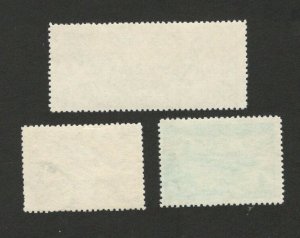 RUSSIA - 3 USED STAMPS - AIRMAIL. PLANE  - 1945. 