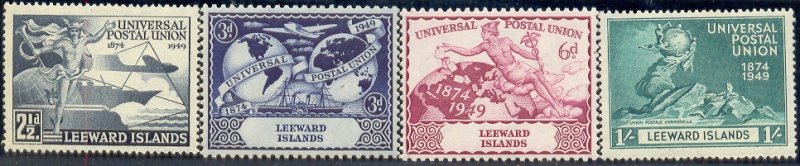 UPU, Universal Postal Union 75th Anniv, Leeward Islands SC#126-129 MNH set