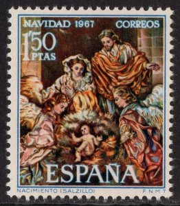 Thematic stamps SPAIN 1967 CHRISTMAS 1896 mint
