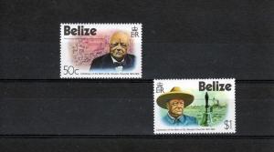 Belize 1974 Winston Churchill set (2) MNH VF Sc # 363-364