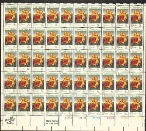 US #1507 Mint Sheet Christmas Madonna 