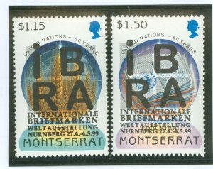 Montserrat #968-969 Mint (NH) Single (Complete Set)