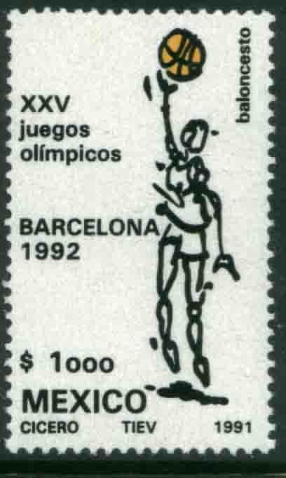 MEXICO 1686 Olympic Basketball - Barcelona Games MNH