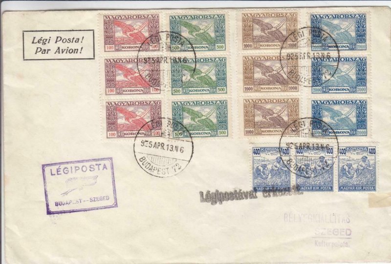 1925, Special Flt., AAMC-4, Budapest to Szeged, Hungary, See Remark (24274)