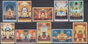 HUNGARY SC # 4094/6 CPL MNH of of 5 DIFF SETS of 2 EACH HUNGARIAN SYNAGOGUES