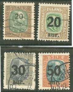 Iceland #132-133/137-138 Used Single