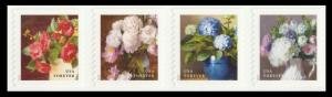 U.S.#5236a Flowers From The Garden 49c FE Coil Strip of 4, MNH.